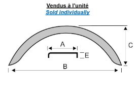 AILE ROND ACIER,ROUE 8/12, 19''