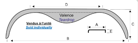 AILE TANDEM ALUMINIUM, 11''x68''