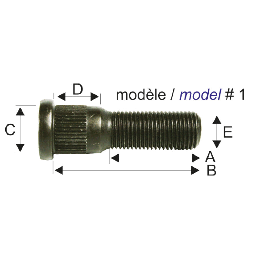 STUD 0.5''-20X1.84''
