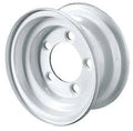 ROUE 8X3.75, 4 TROUS ,BLANCHE