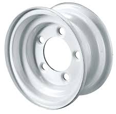 ROUE 8X3.75, 4 TROUS ,BLANCHE
