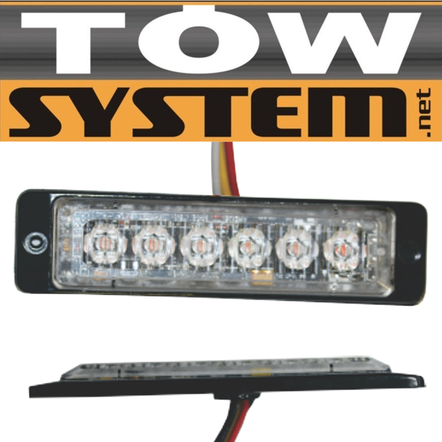 AVERTISSEUR LED AMBRE,12 V-24V4 1/2''X 1 1/8''