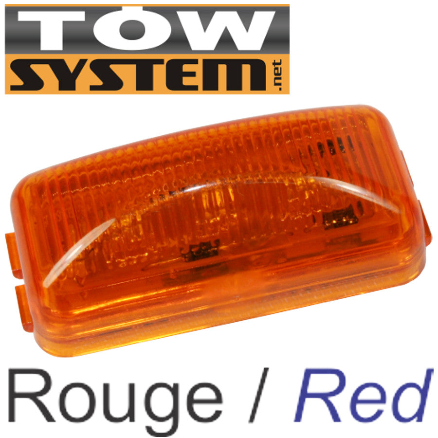 LED 2''1/2,RECTANGULAIRE, ROUGE