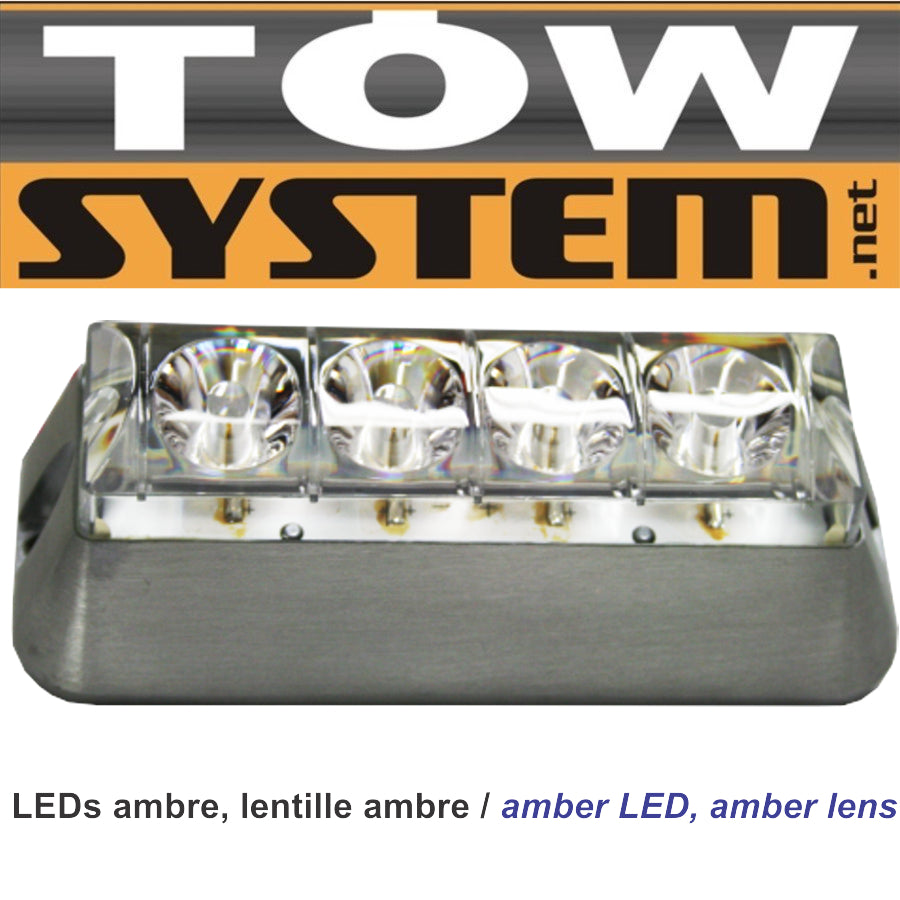 LUMIERE STROBE 4LED AMBR E