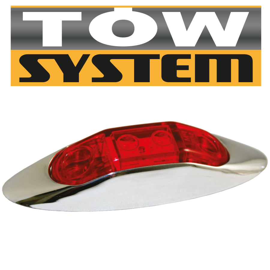 LUM.POSITION+CHROME LED ROUGE1''3/8 X 3-1/2''