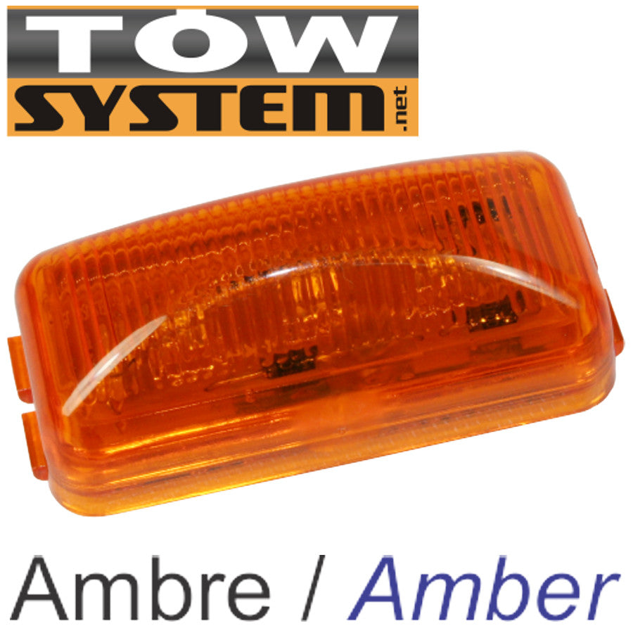 LED 2''1/2,RECTANGULAIRE JAUNE