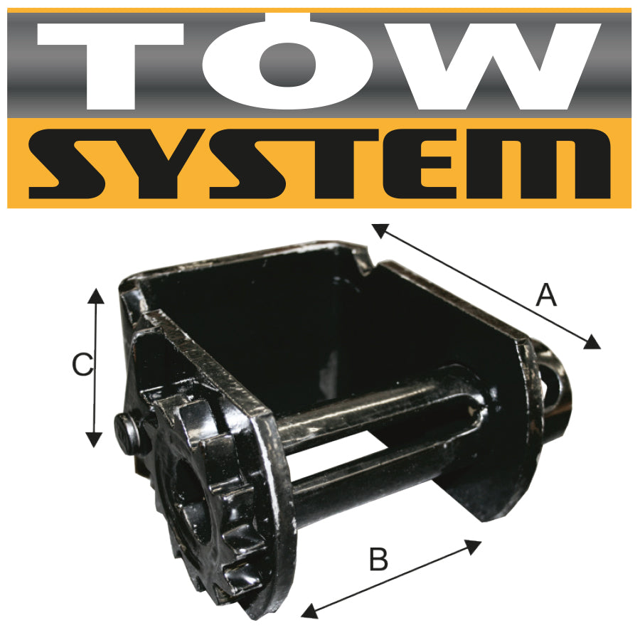 TREUIL NOIR TRES PROFOND RAIL EN U, WLL 5500LBS
