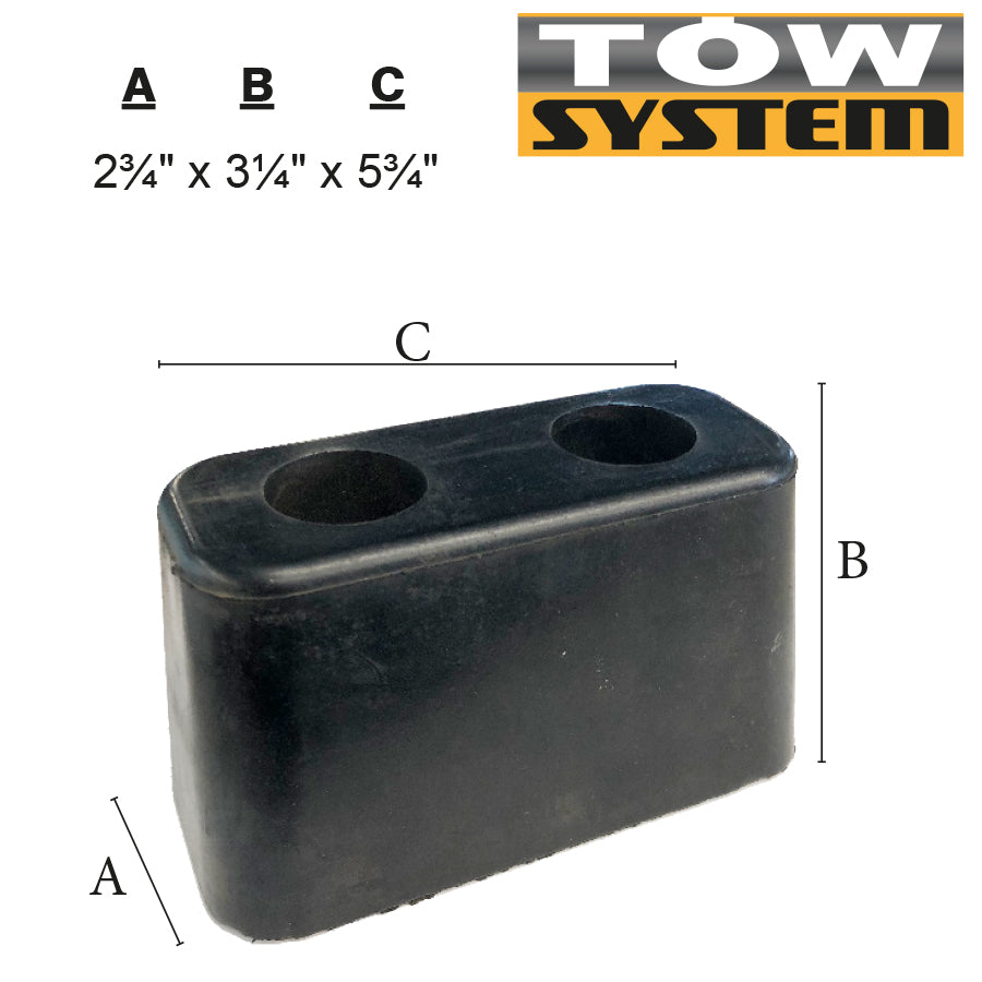 PARE-CHOC EN CAOUTCHOUC2 ''3/4 X 3-1/4''X 5-3/4''