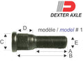BOULON ROUE 1/2, DEXTER (PQ.6)#MG3110