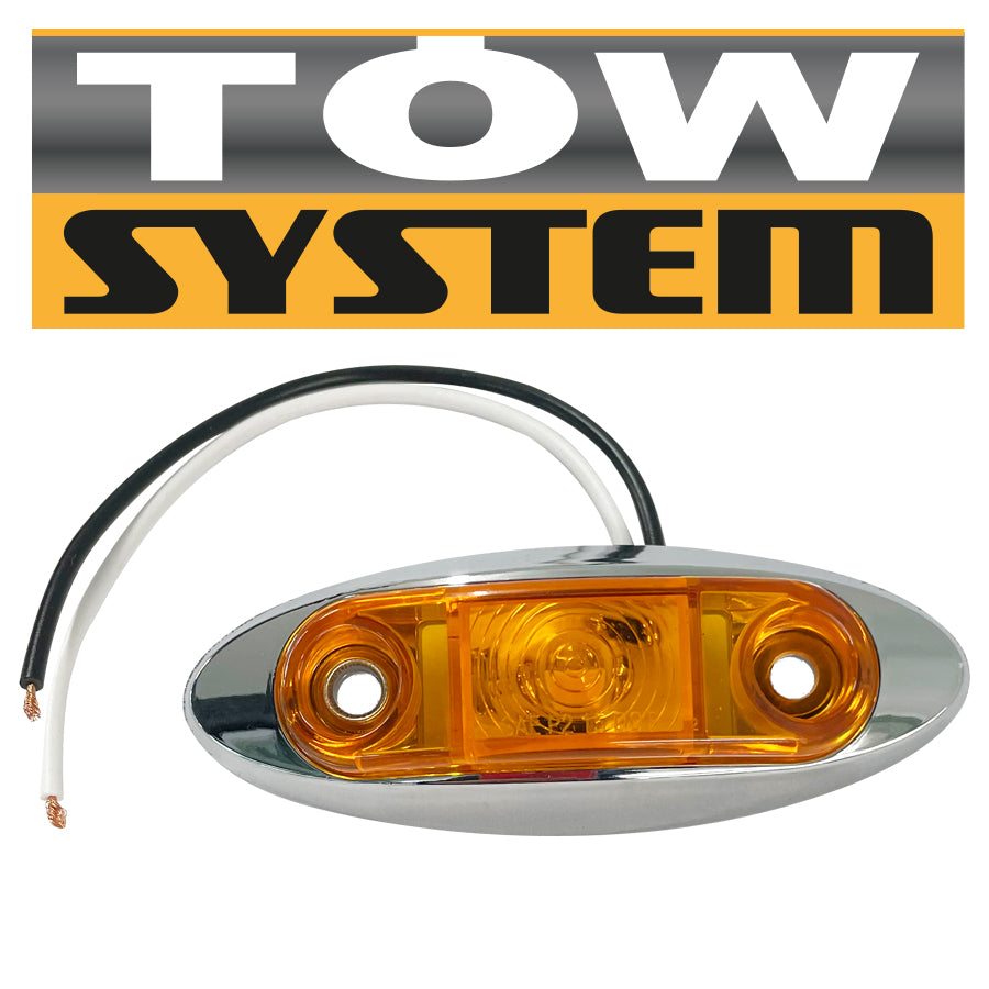 LUM.POSITION+CHROME 2LED AMBRE1''3/8 X 3-1/2''